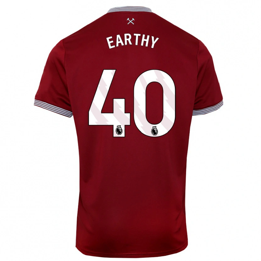 Danxen Pánské George Earthy #40 Burgundská Bílá Domů Hráčské Dresy 2025/26 Dres