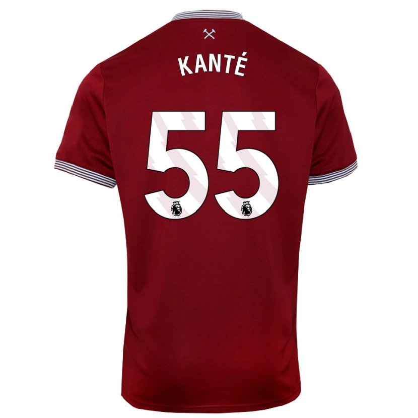 Danxen Pánské Mohamadou Kanté #55 Burgundská Bílá Domů Hráčské Dresy 2025/26 Dres