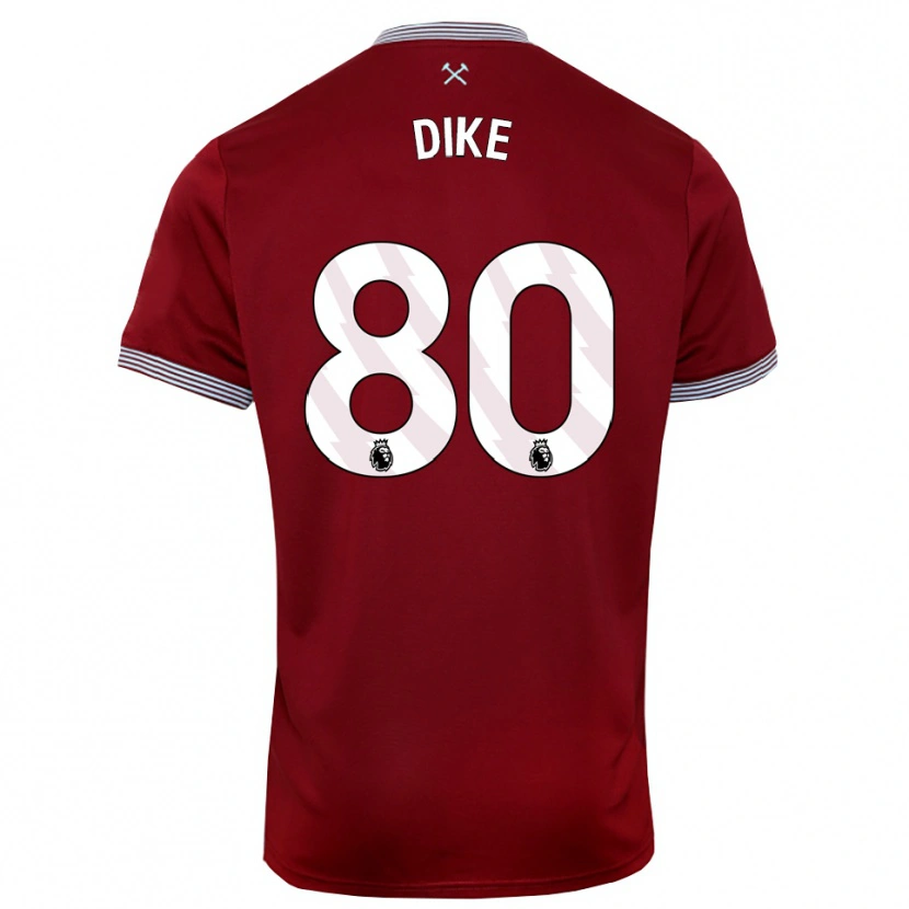 Danxen Pánské Andre Dike #80 Burgundská Bílá Domů Hráčské Dresy 2025/26 Dres
