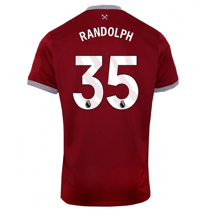 Danxen Pánské Darren Randolph #35 Burgundská Bílá Domů Hráčské Dresy 2025/26 Dres