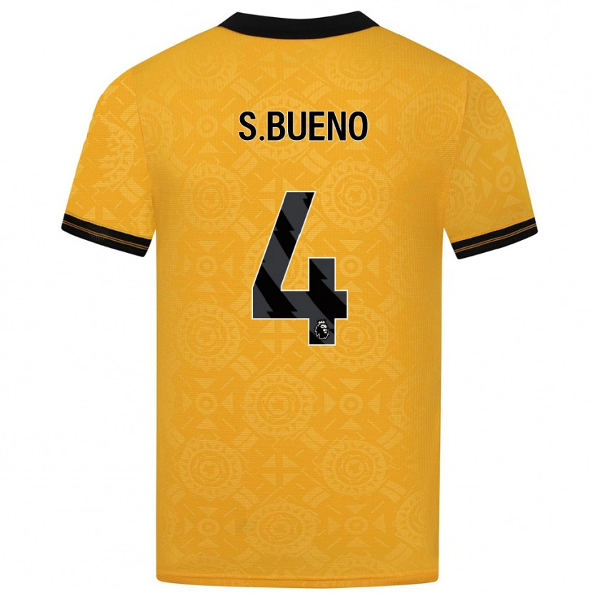 Danxen Pánské Santiago Bueno #4 Žlutá Černá Domů Hráčské Dresy 2025/26 Dres