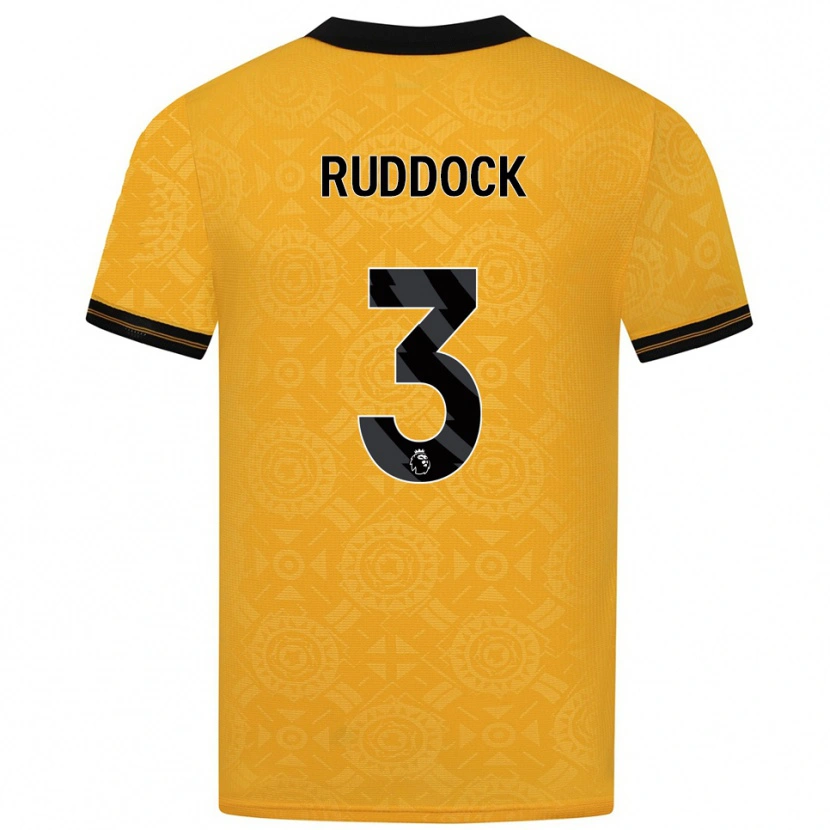 Danxen Pánské Max Ruddock #3 Žlutá Černá Domů Hráčské Dresy 2025/26 Dres