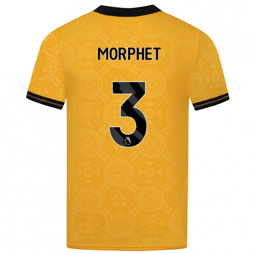Danxen Pánské Anna Morphet #3 Žlutá Černá Domů Hráčské Dresy 2025/26 Dres