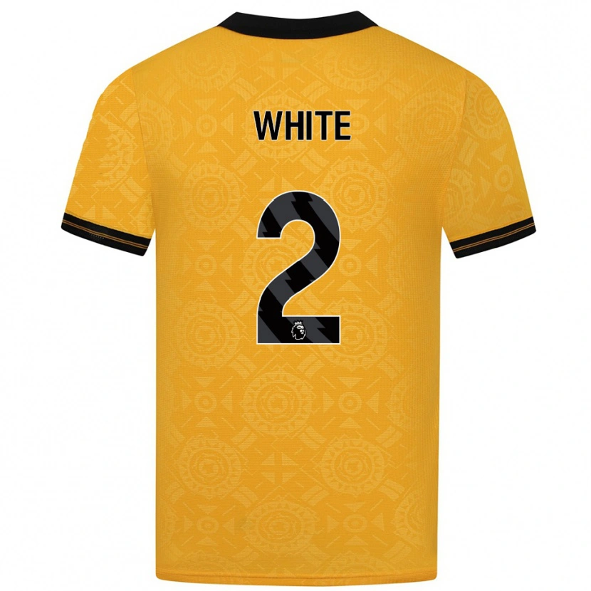 Danxen Pánské Alfie White #2 Žlutá Černá Domů Hráčské Dresy 2025/26 Dres