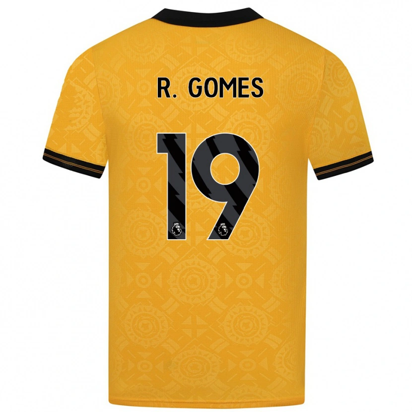 Danxen Pánské Rodrigo Gomes #19 Žlutá Černá Domů Hráčské Dresy 2025/26 Dres