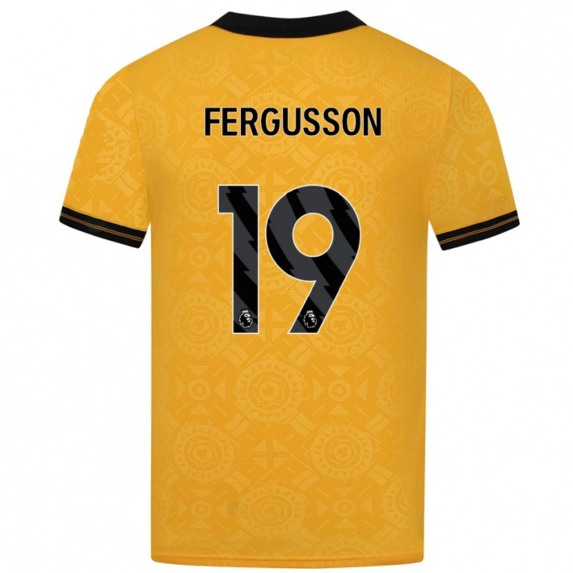 Danxen Pánské Liv Fergusson #19 Žlutá Černá Domů Hráčské Dresy 2025/26 Dres
