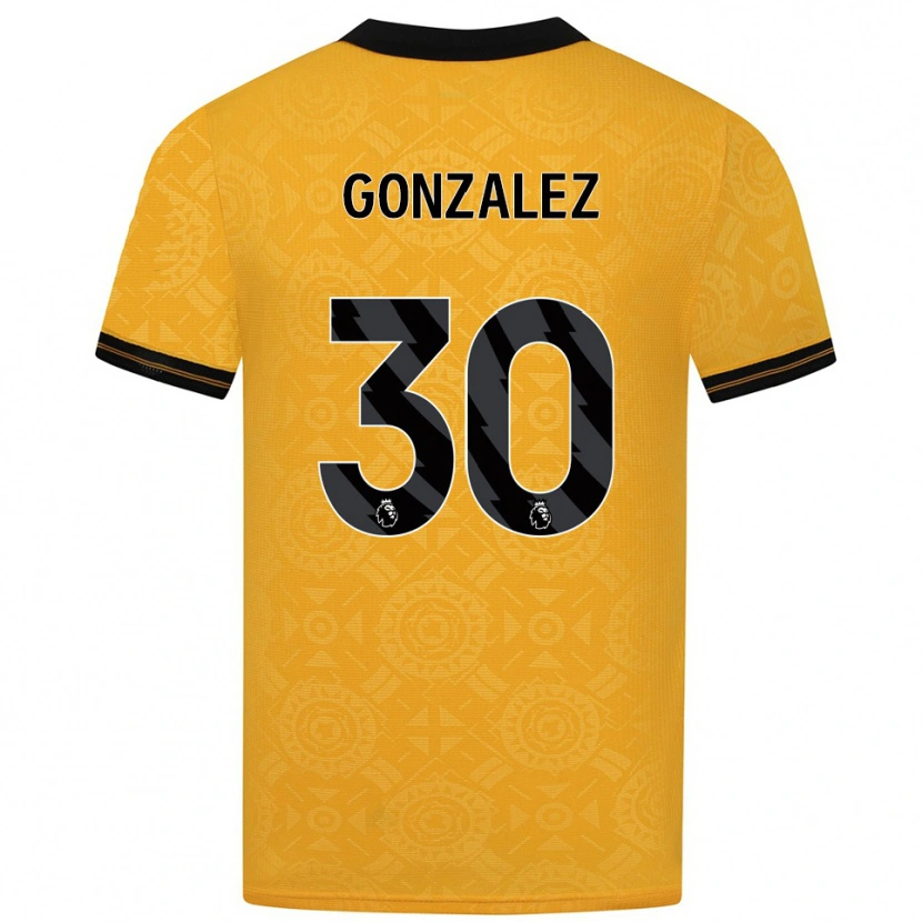 Danxen Pánské Enso González #30 Žlutá Černá Domů Hráčské Dresy 2025/26 Dres