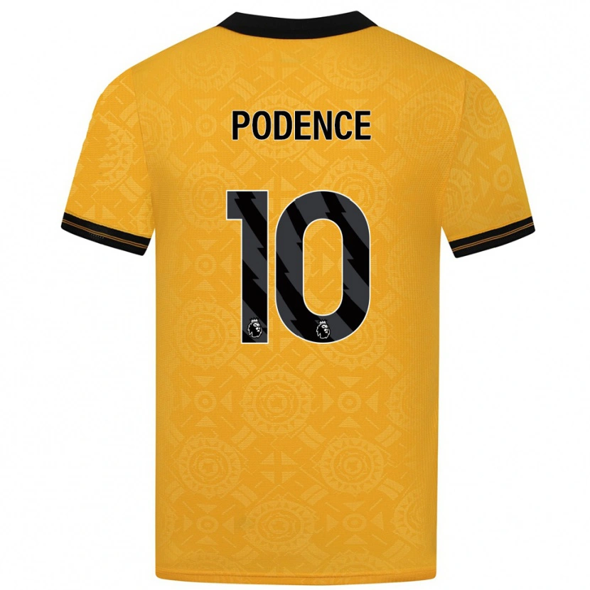 Danxen Pánské Daniel Podence #10 Žlutá Černá Domů Hráčské Dresy 2025/26 Dres