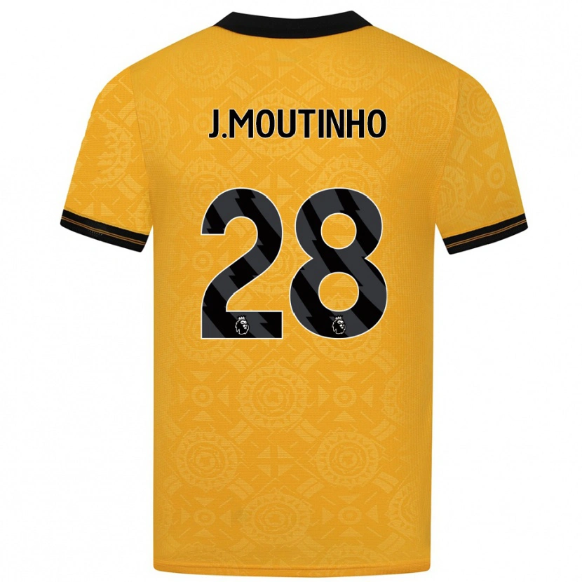 Danxen Pánské Joao Moutinho #28 Žlutá Černá Domů Hráčské Dresy 2025/26 Dres
