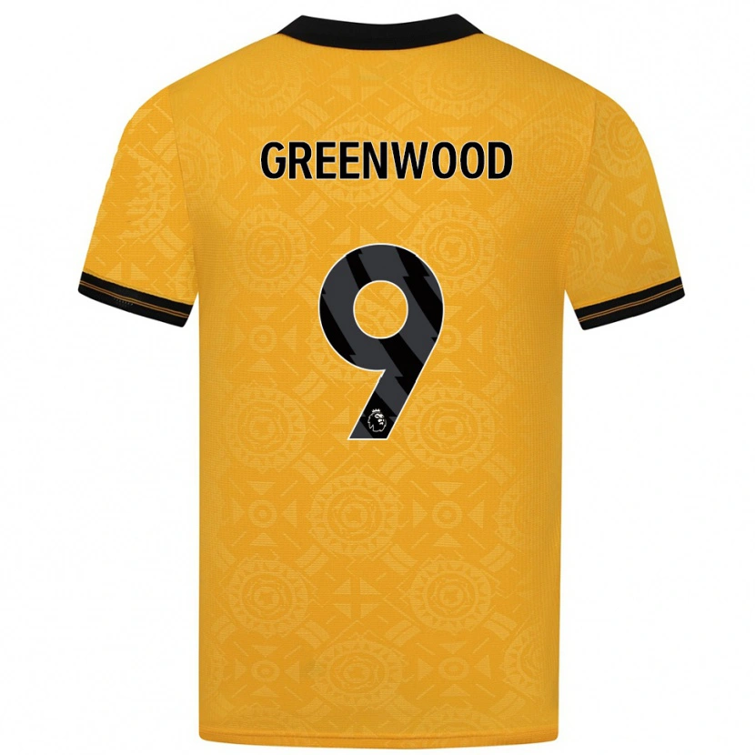 Danxen Pánské Jashayde Greenwood #9 Žlutá Černá Domů Hráčské Dresy 2025/26 Dres