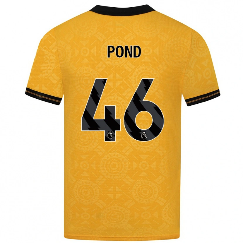 Danxen Pánské Alfie Pond #46 Žlutá Černá Domů Hráčské Dresy 2025/26 Dres