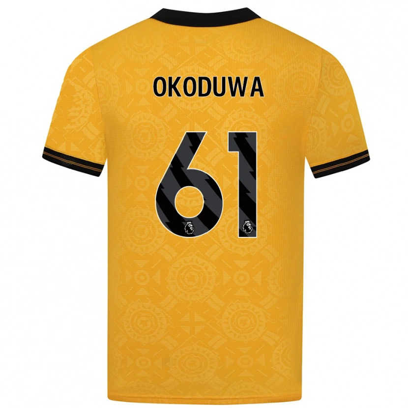 Danxen Pánské Wesley Okoduwa #61 Žlutá Černá Domů Hráčské Dresy 2025/26 Dres