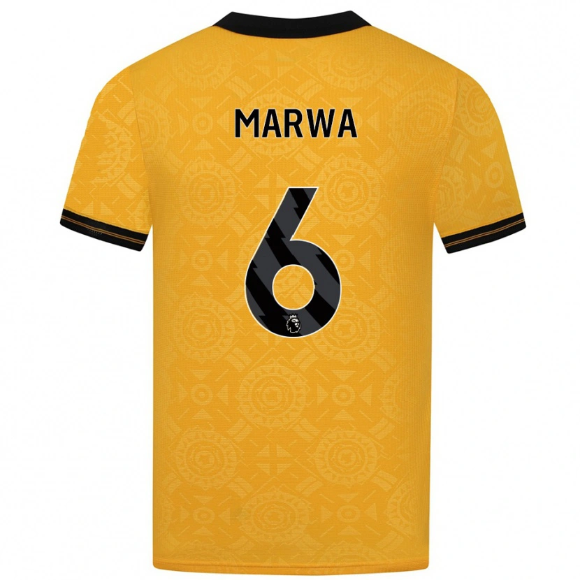 Danxen Pánské Bjørn Marwa #6 Žlutá Černá Domů Hráčské Dresy 2025/26 Dres