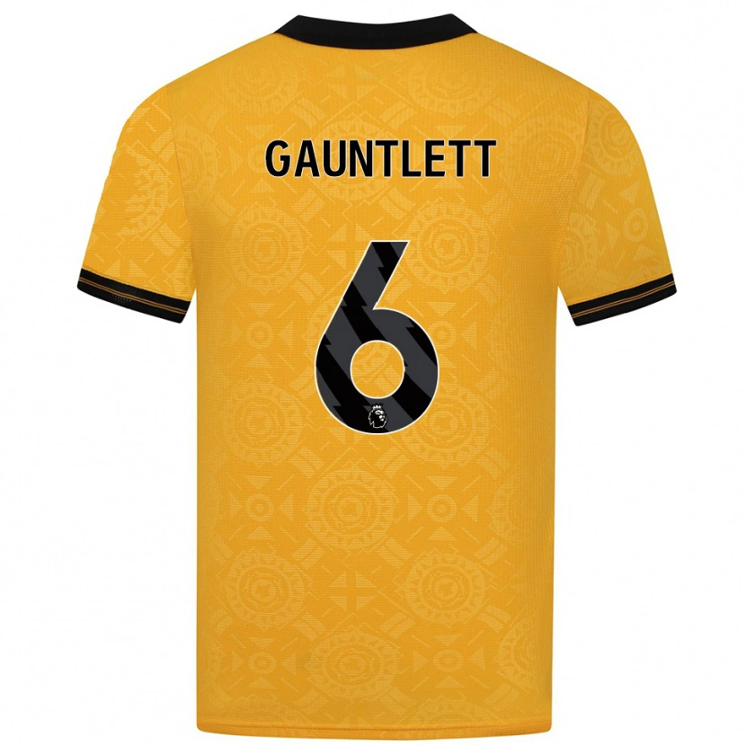 Danxen Pánské Maz Gauntlett #6 Žlutá Černá Domů Hráčské Dresy 2025/26 Dres