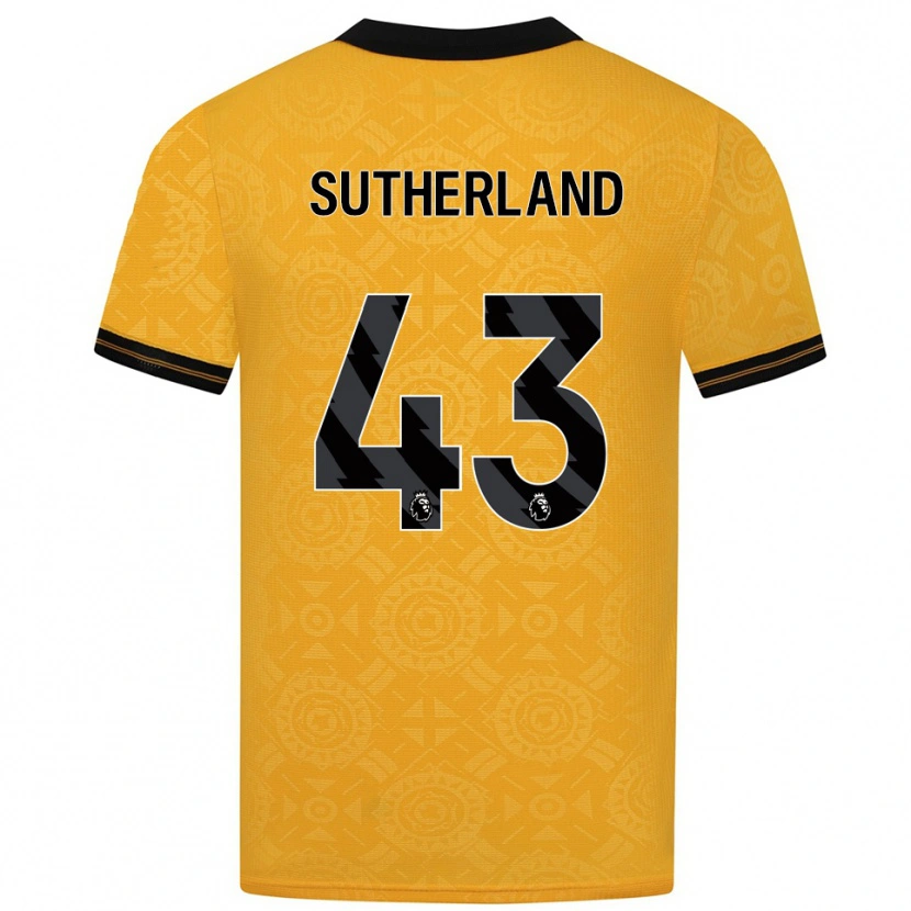 Danxen Pánské Ethan Sutherland #43 Žlutá Černá Domů Hráčské Dresy 2025/26 Dres