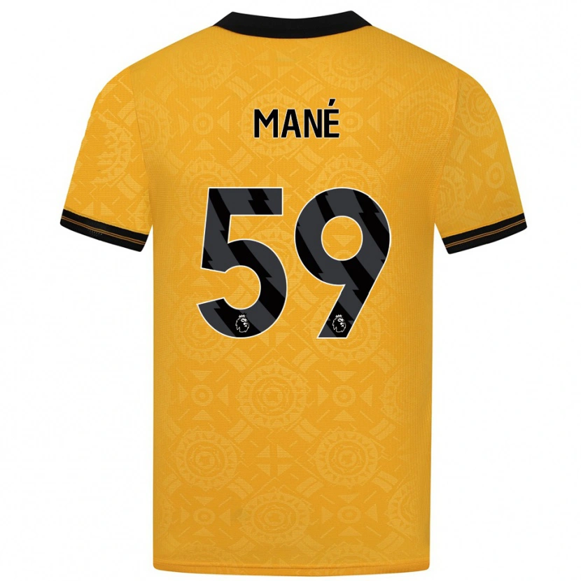 Danxen Pánské Mateus Mané #59 Žlutá Černá Domů Hráčské Dresy 2025/26 Dres