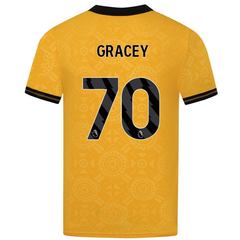 Danxen Pánské Josh Gracey #70 Žlutá Černá Domů Hráčské Dresy 2025/26 Dres