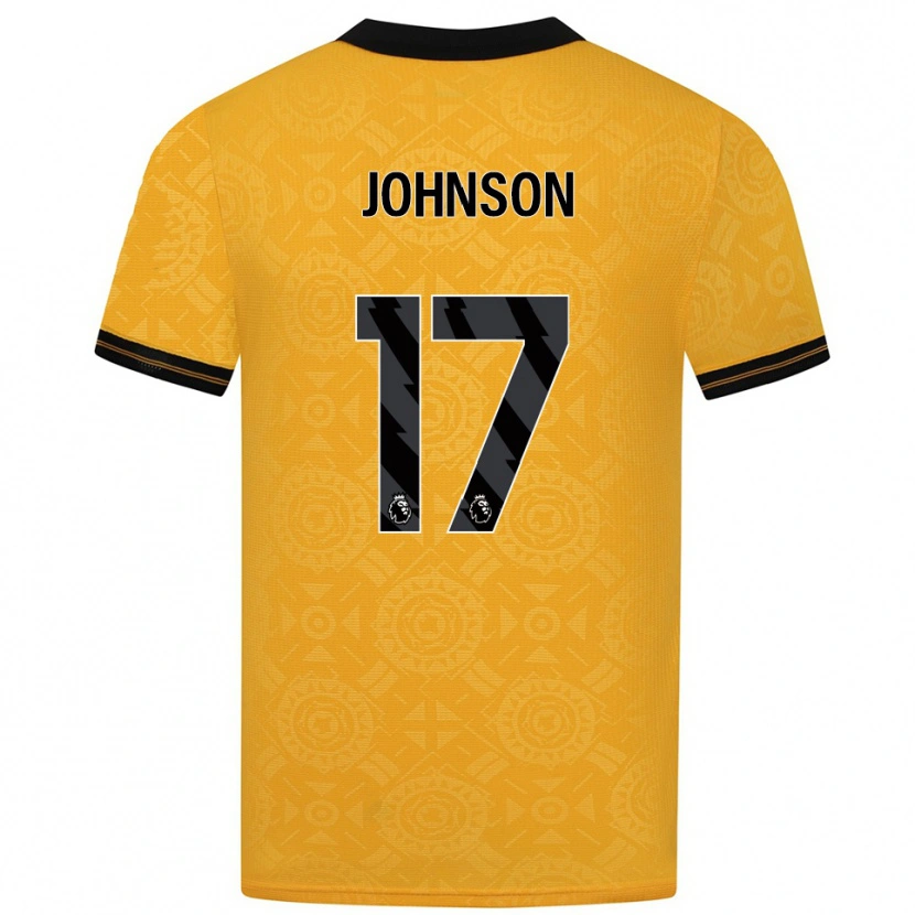 Danxen Pánské Katie Johnson #17 Žlutá Černá Domů Hráčské Dresy 2025/26 Dres