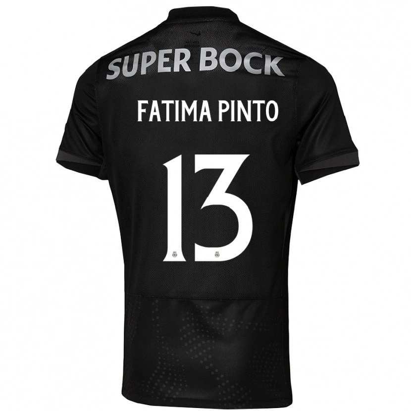 Danxen Pánské Fátima Alexandra Figueira Pinto #13 Černá Bílá Daleko Hráčské Dresy 2025/26 Dres