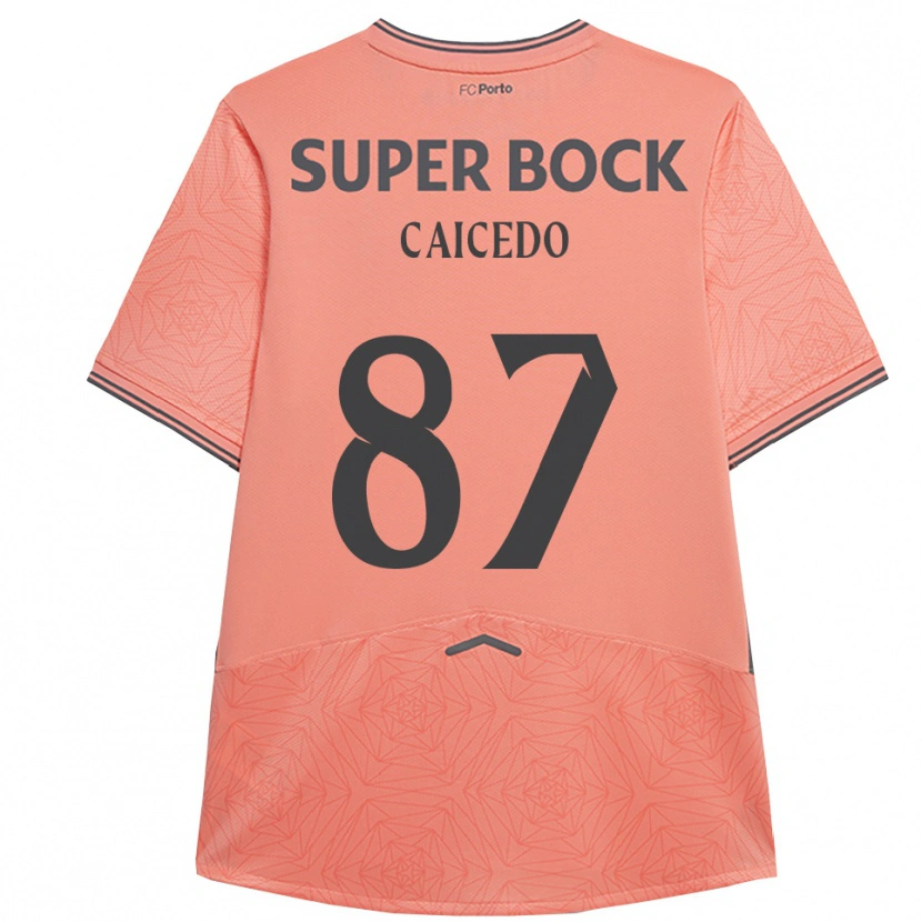 Danxen Pánské Brayan Caicedo #87 Růžová Tmavě Modrá Daleko Hráčské Dresy 2025/26 Dres