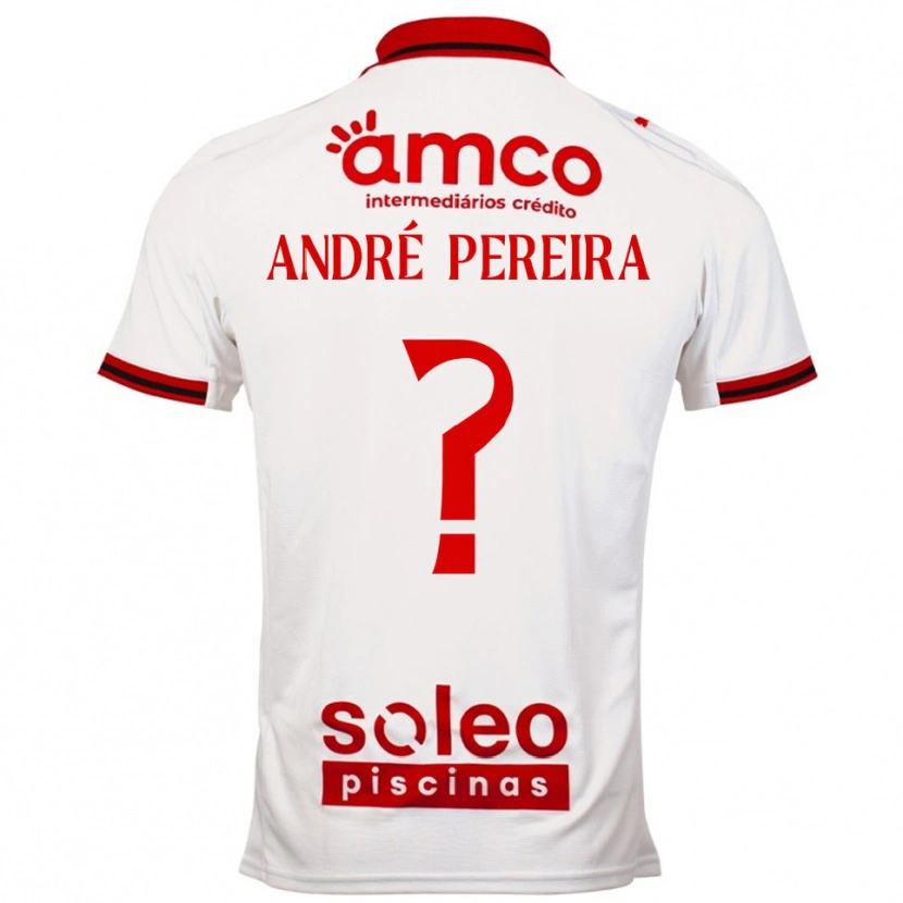 Danxen Pánské João André Pereira #0 Bílá Červená Daleko Hráčské Dresy 2025/26 Dres