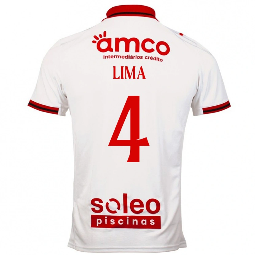 Danxen Pánské Guilherme Lima #4 Bílá Červená Daleko Hráčské Dresy 2025/26 Dres