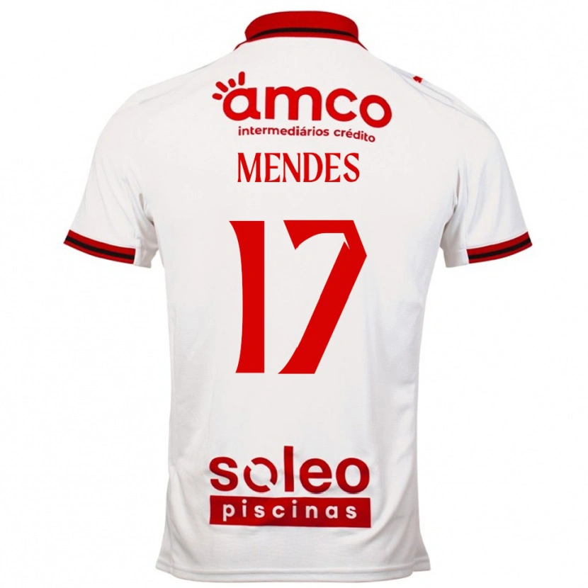 Danxen Pánské Joe Mendes #17 Bílá Červená Daleko Hráčské Dresy 2025/26 Dres