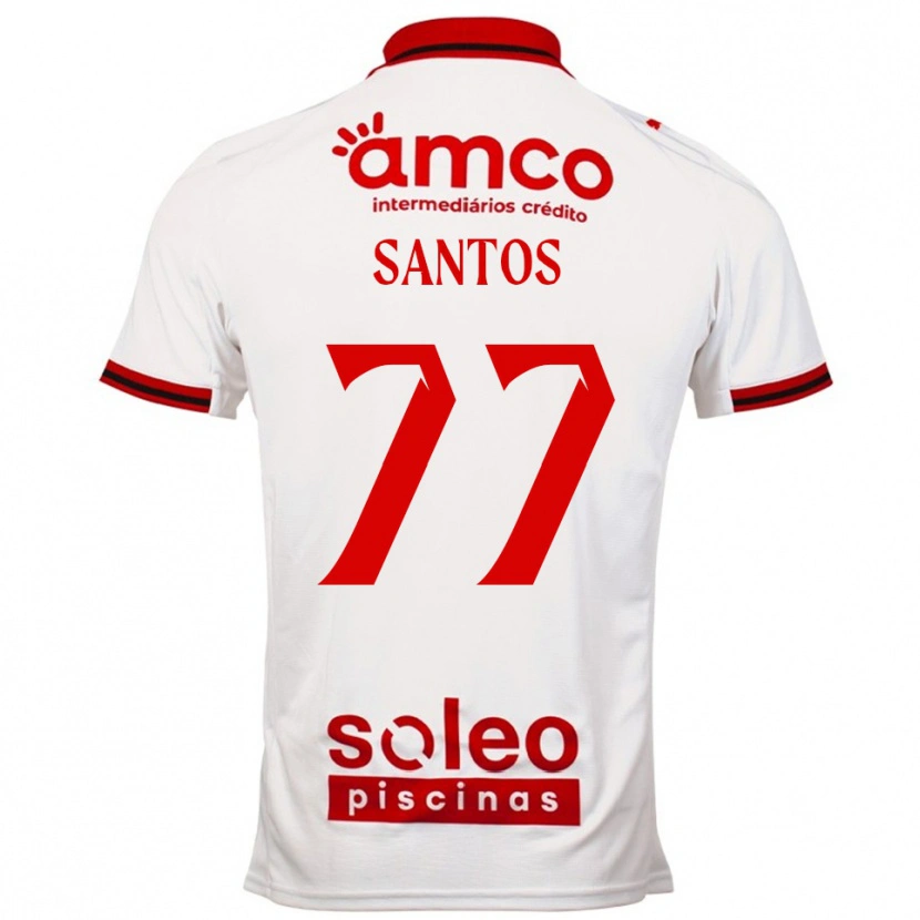 Danxen Pánské Edu Santos #77 Bílá Červená Daleko Hráčské Dresy 2025/26 Dres