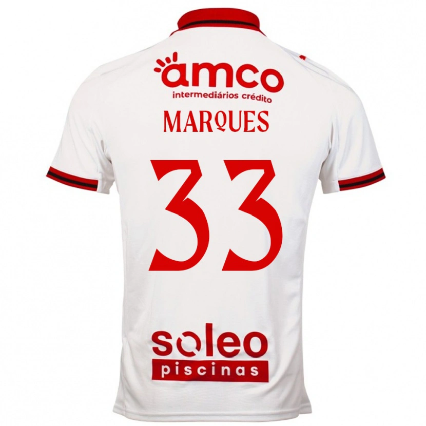 Danxen Pánské João Marques #33 Bílá Červená Daleko Hráčské Dresy 2025/26 Dres