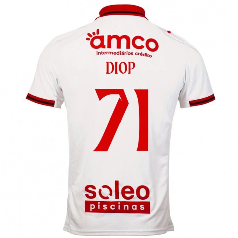 Danxen Pánské Mamadou Diop #71 Bílá Červená Daleko Hráčské Dresy 2025/26 Dres