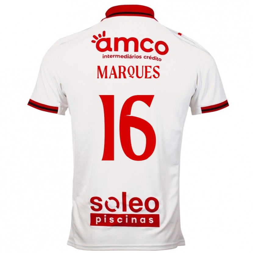 Danxen Pánské Rodrigo Marques #16 Bílá Červená Daleko Hráčské Dresy 2025/26 Dres