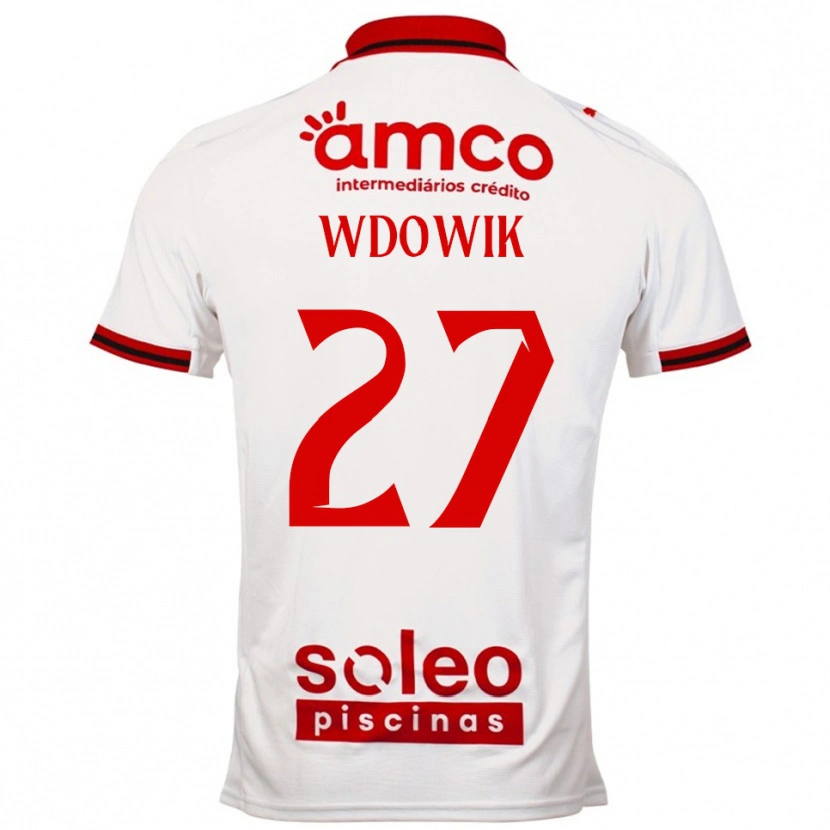 Danxen Pánské Bartlomiej Wdowik #27 Bílá Červená Daleko Hráčské Dresy 2025/26 Dres