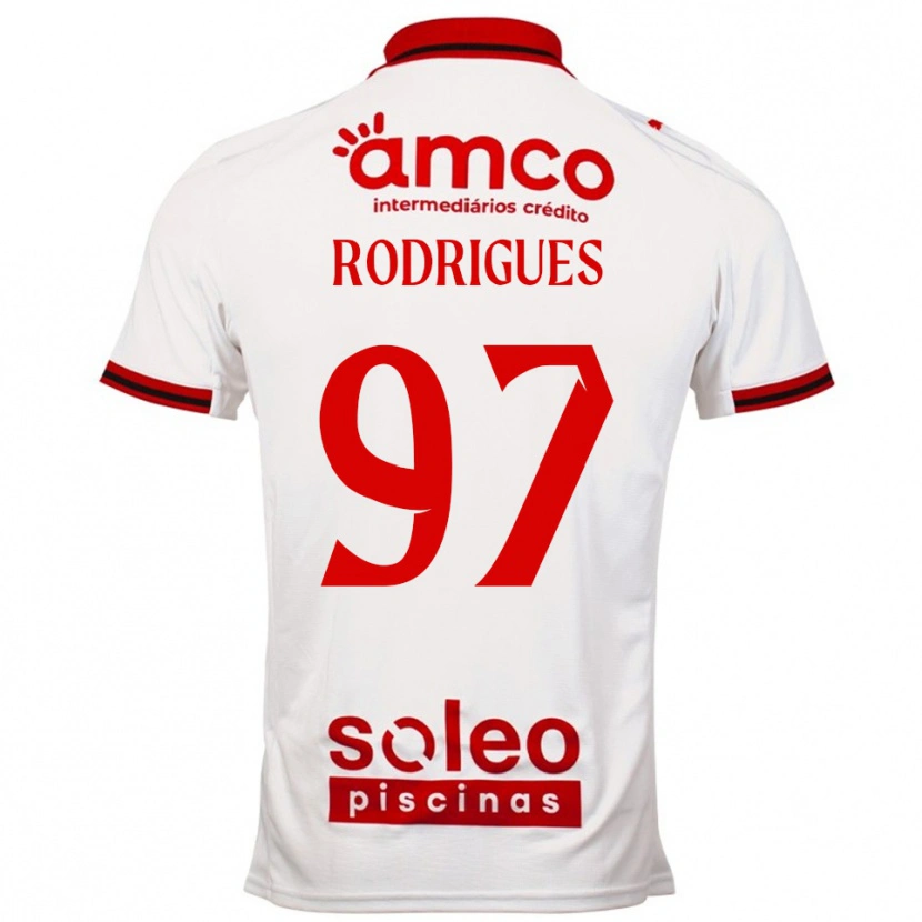 Danxen Pánské Dinis Rodrigues #97 Bílá Červená Daleko Hráčské Dresy 2025/26 Dres