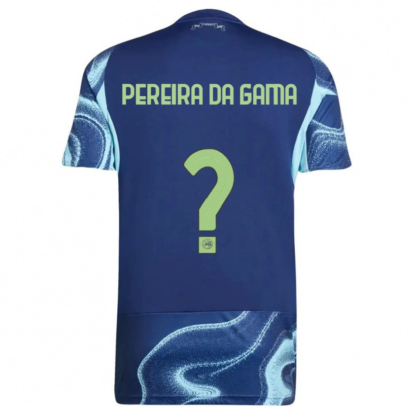 Danxen Pánské Haniel Pereira Da Gama #0 Tmavě Modrá Nebesky Modrá Daleko Hráčské Dresy 2025/26 Dres