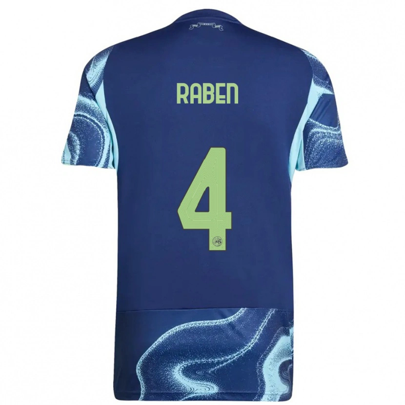 Danxen Pánské Niall Raben #4 Tmavě Modrá Nebesky Modrá Daleko Hráčské Dresy 2025/26 Dres