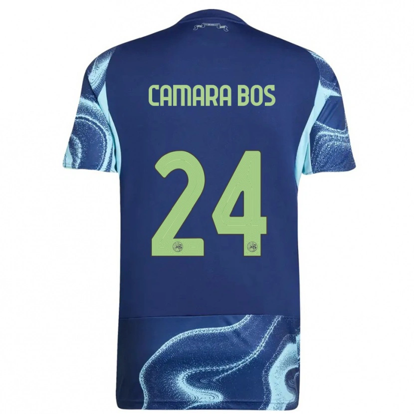 Danxen Pánské Daniel Camara Bos #24 Tmavě Modrá Nebesky Modrá Daleko Hráčské Dresy 2025/26 Dres