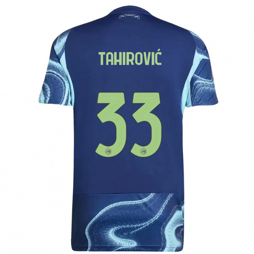 Danxen Pánské Benjamin Tahirovic #33 Tmavě Modrá Nebesky Modrá Daleko Hráčské Dresy 2025/26 Dres