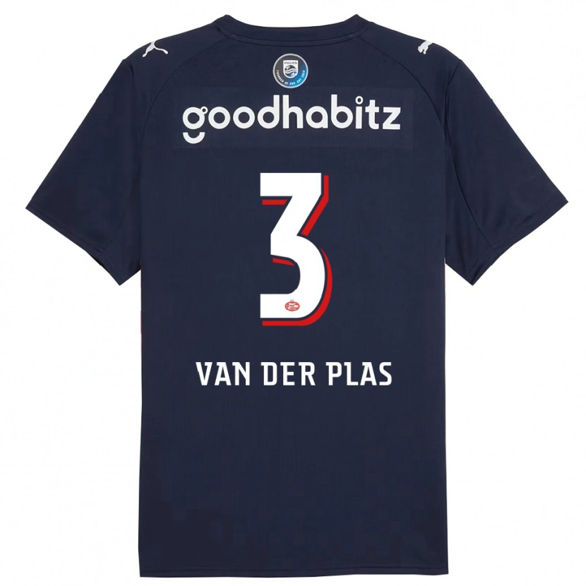 Danxen Pánské Sven Van Der Plas #3 Tmavě Modrá Bílá Daleko Hráčské Dresy 2025/26 Dres