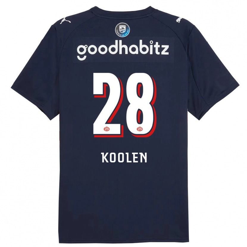 Danxen Pánské Lars Koolen #28 Tmavě Modrá Bílá Daleko Hráčské Dresy 2025/26 Dres
