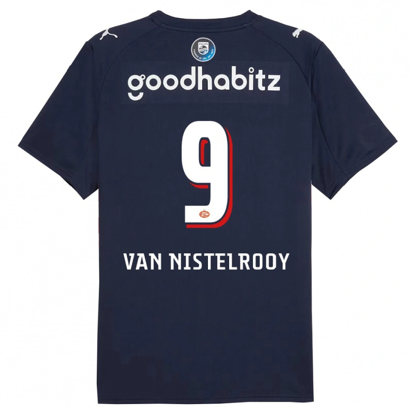 Danxen Pánské Liam Van Nistelrooy #9 Tmavě Modrá Bílá Daleko Hráčské Dresy 2025/26 Dres