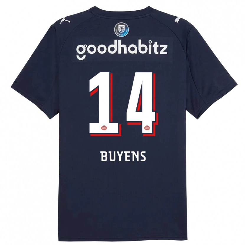 Danxen Pánské Mathieu Buyens #14 Tmavě Modrá Bílá Daleko Hráčské Dresy 2025/26 Dres