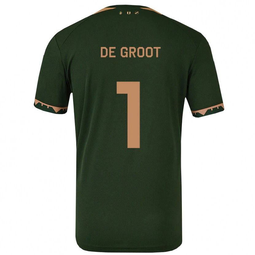 Danxen Pánské Jasmijn De Groot #1 Zelená Zlatá Daleko Hráčské Dresy 2025/26 Dres