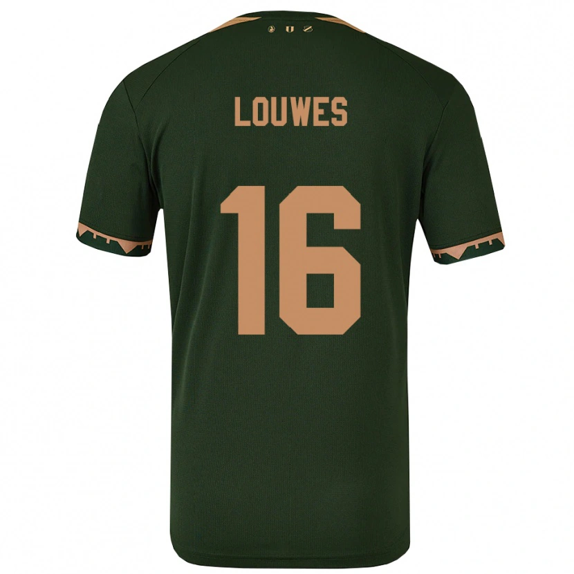 Danxen Pánské Puck Louwes #16 Zelená Zlatá Daleko Hráčské Dresy 2025/26 Dres