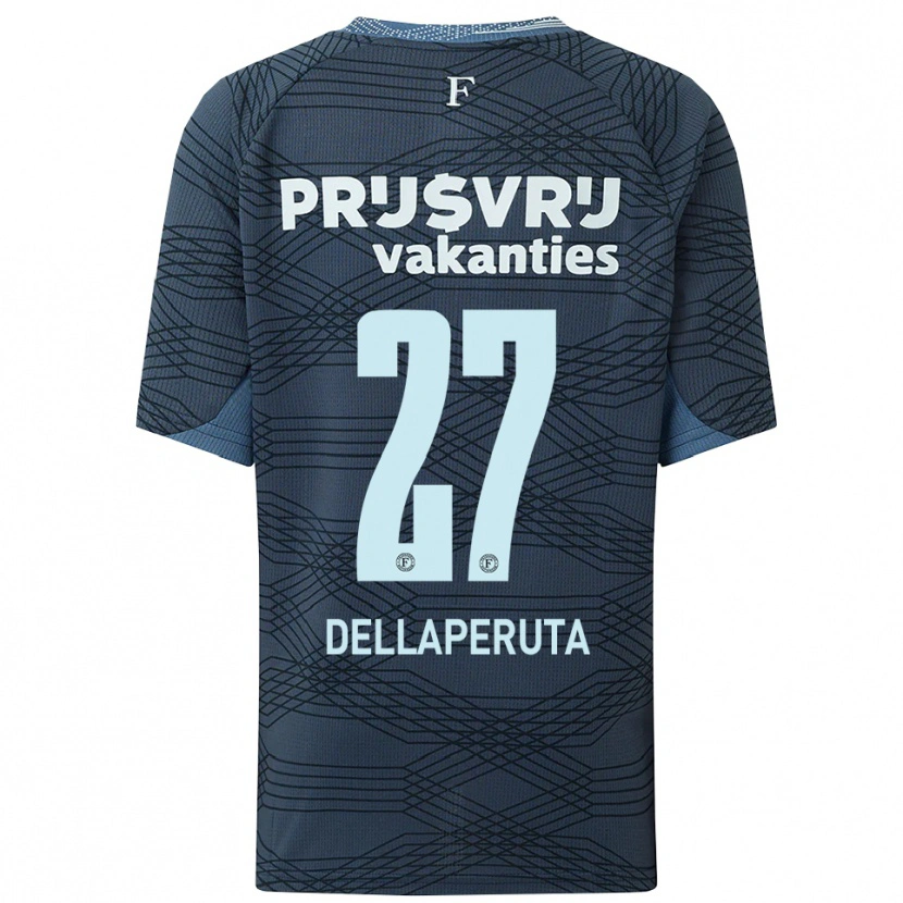 Danxen Pánské Talia Dellaperuta #27 Černá Šedá Daleko Hráčské Dresy 2025/26 Dres
