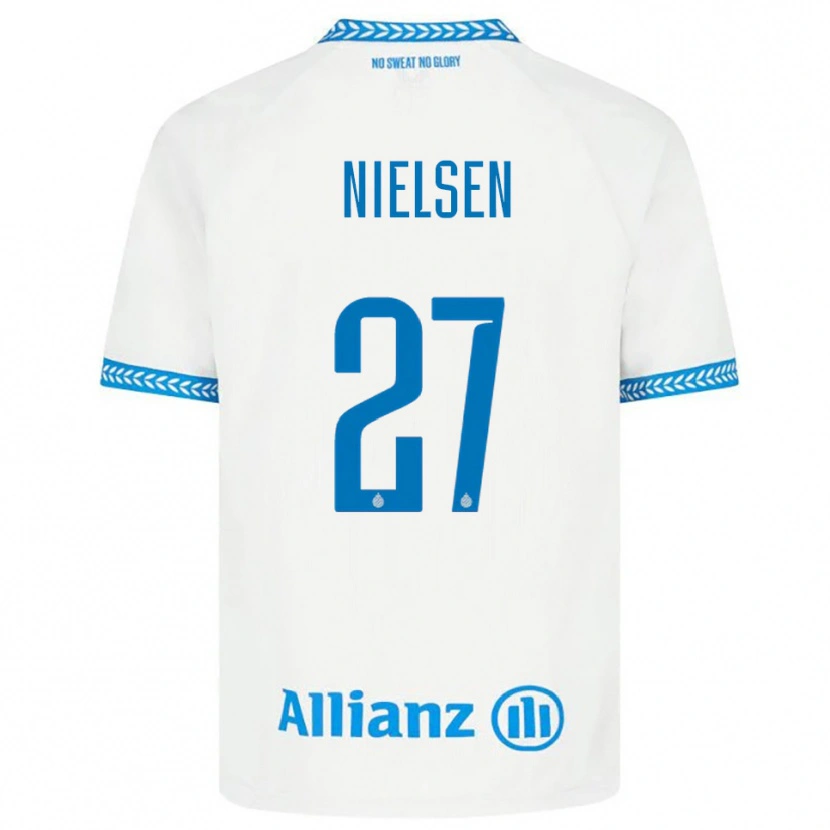 Danxen Pánské Casper Nielsen #27 Modrá Bílá Daleko Hráčské Dresy 2025/26 Dres