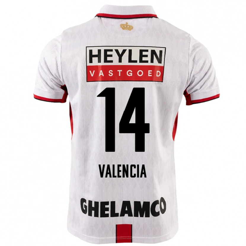 Danxen Pánské Anthony Valencia #14 Bílá Červená Daleko Hráčské Dresy 2025/26 Dres