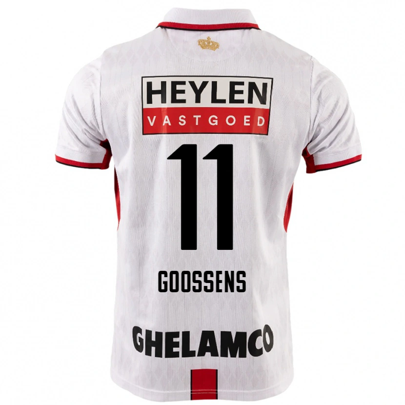 Danxen Pánské Mattias Goossens #11 Bílá Červená Daleko Hráčské Dresy 2025/26 Dres