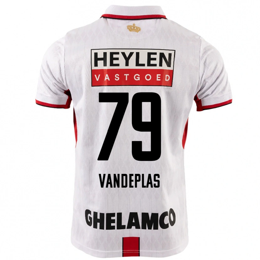 Danxen Pánské Gerard Vandeplas #79 Bílá Červená Daleko Hráčské Dresy 2025/26 Dres