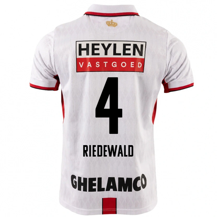 Danxen Pánské Jairo Riedewald #4 Bílá Červená Daleko Hráčské Dresy 2025/26 Dres