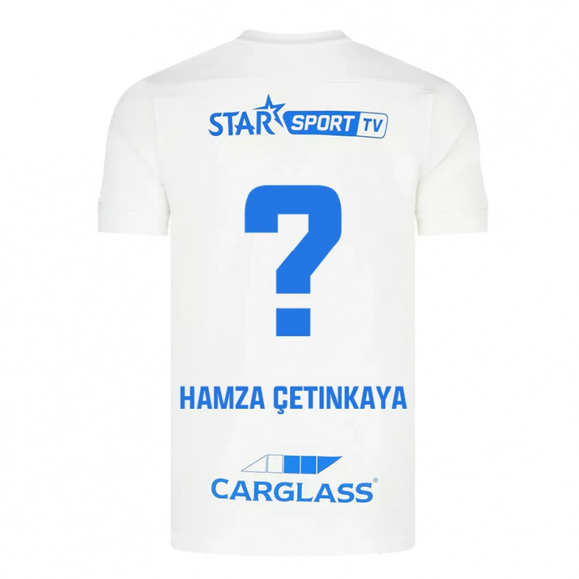 Danxen Pánské Ayaz Hamza Çetinkaya #0 Bílá Modrá Daleko Hráčské Dresy 2025/26 Dres